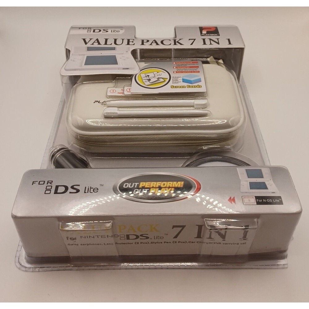 Nintendo DS Lite 7 in 1 Value Pack - Hard Universal Travel Case Protector White